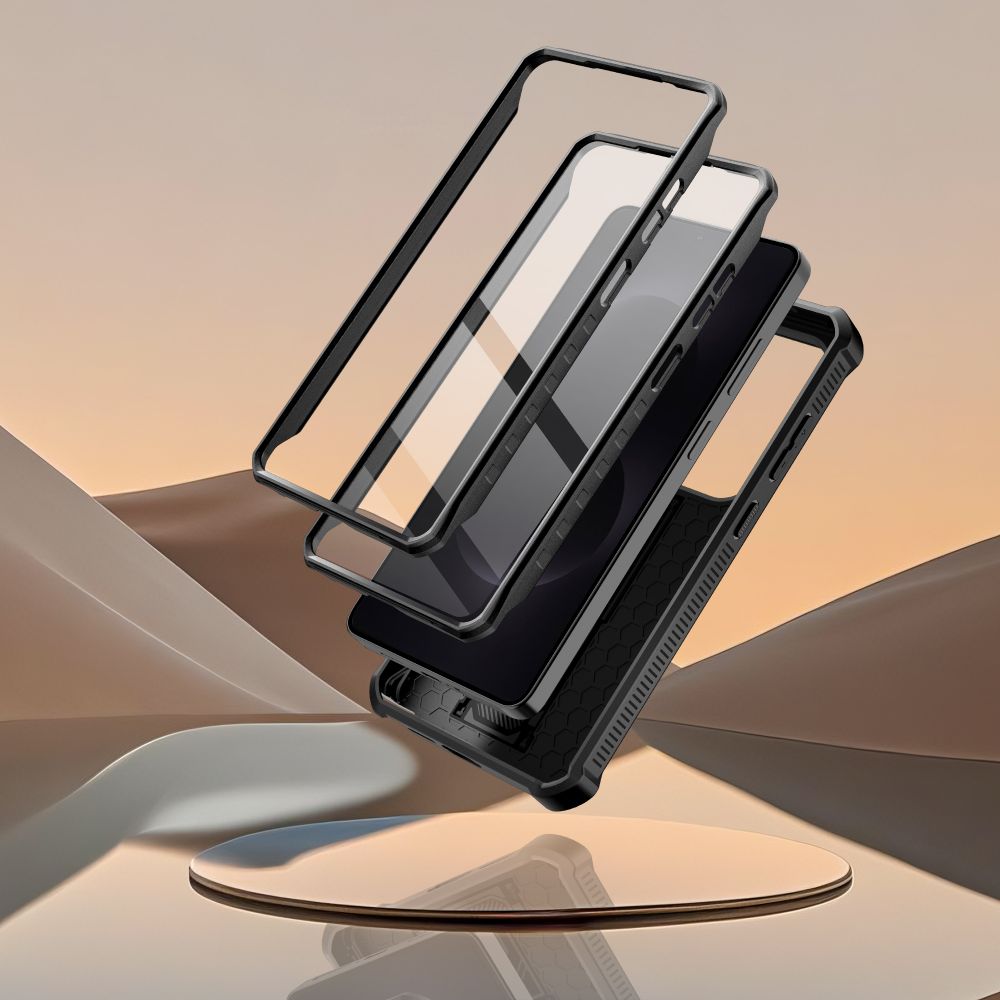 Carcasa 360 grade Tech-Protect Kevlar Cam Plus compatibila cu Samsung Galaxy S26 Ultra, Negru