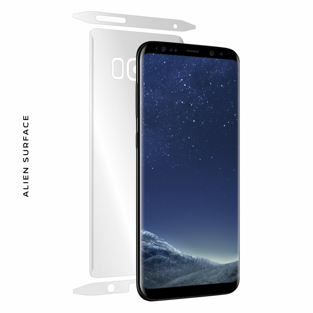 Folie protectie, compatibil cu Samsung Galaxy S8, ecran, spate, laterale, Alien Surface