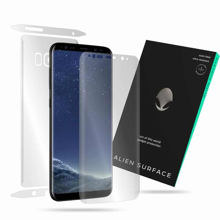 Folie protectie, compatibil cu Samsung Galaxy S8, ecran, spate, laterale, Alien Surface
