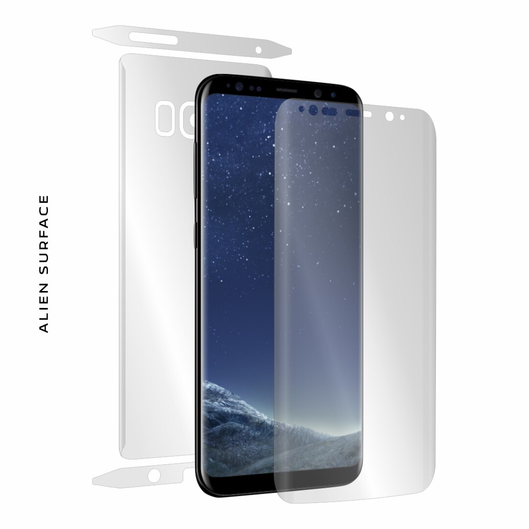Folie protectie, compatibil cu Samsung Galaxy S8, ecran, spate, laterale, Alien Surface