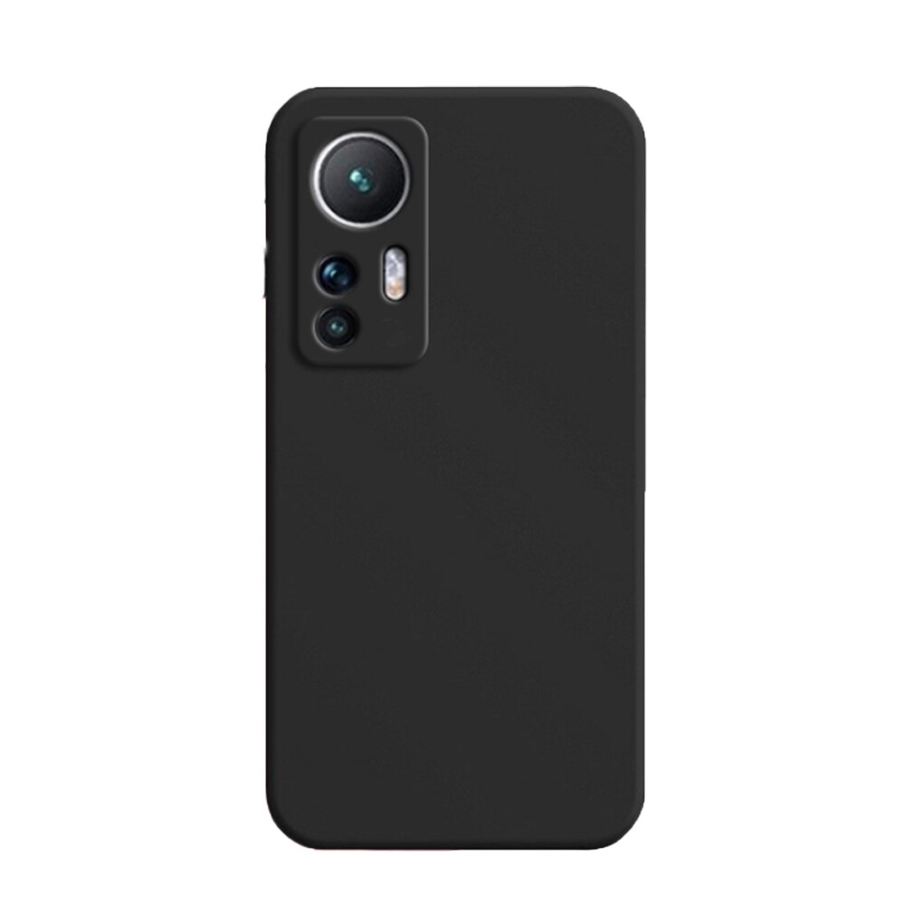Husa Jelly Silicone Compatibil cu Xiaomi 12T / 12T Pro, Interior de microfibra, Flexibila, Negru