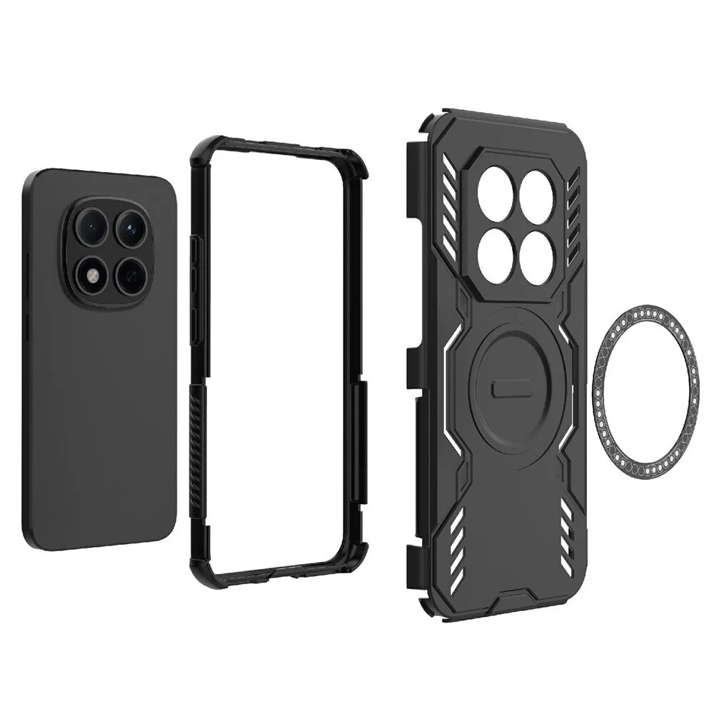 Husă pentru smartphone, SKYDDAR INNOVATION, ArmorMag, MagSafe, Albastru, set cu sticker
