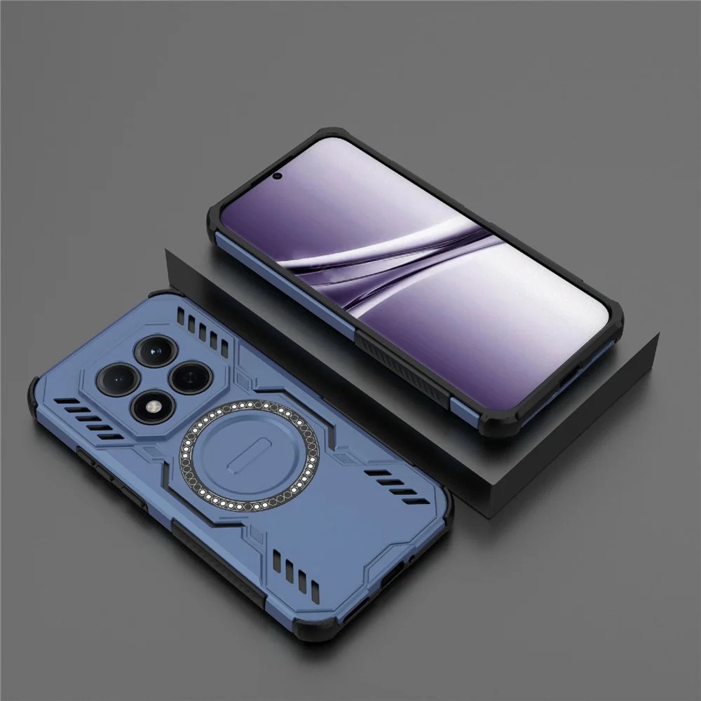 Husă pentru smartphone, SKYDDAR INNOVATION, ArmorMag, MagSafe, Albastru, set cu sticker