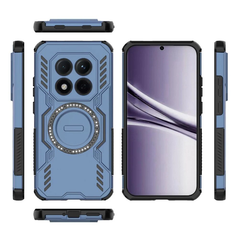 Husă pentru smartphone, SKYDDAR INNOVATION, ArmorMag, MagSafe, Albastru, set cu sticker