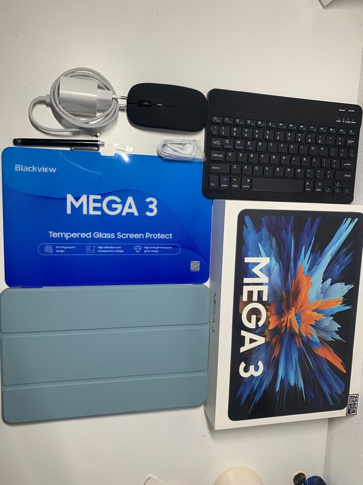 Tableta Blackview MEGA 3, 12.1inch 2.5K FHD+Ecran, 90Hz,, Ai Android 15, 36GB+256GB(TF 2TB), MediaTek Helio G100, 8800mAh, 50MP SONY Al Camera, PC Mode 2.0, BT 5.0/GPS, Albastru