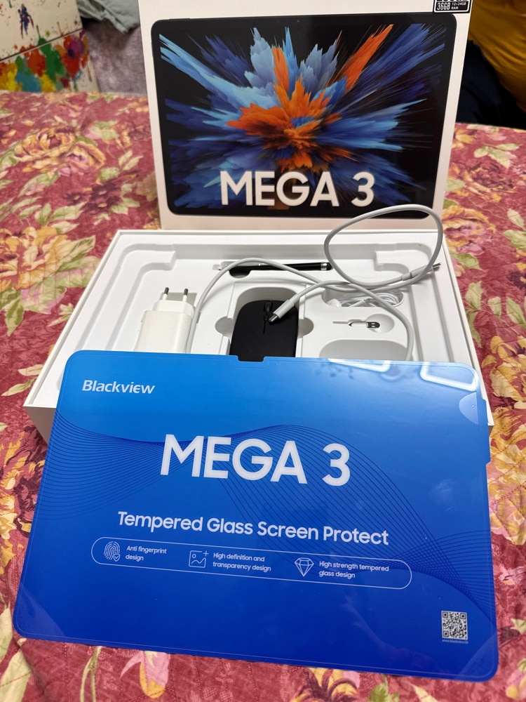 Tableta Blackview MEGA 3, 12.1inch 2.5K FHD+Ecran, 90Hz,, Ai Android 15, 36GB+256GB(TF 2TB), MediaTek Helio G100, 8800mAh, 50MP SONY Al Camera, PC Mode 2.0, BT 5.0/GPS, Albastru