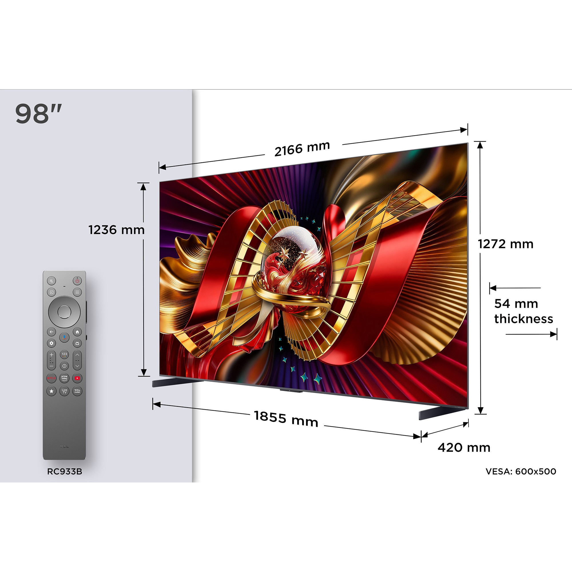 Televizor TCL 98C8L, Smart TV, Ultra HD 4K, 248cm