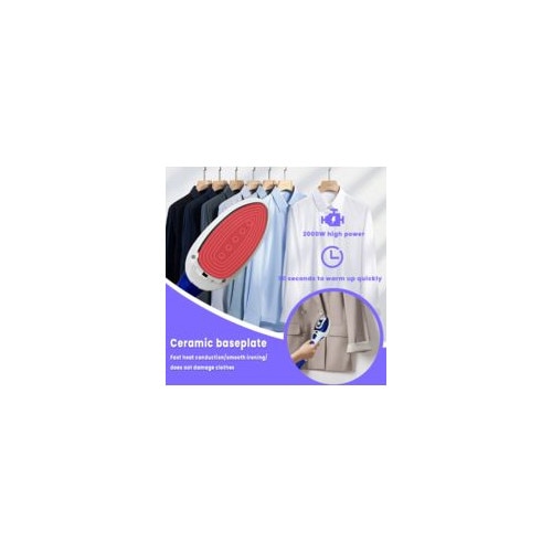 Fier de calcat cu abur, 2000W, talpa ceramica, control precis al temperaturii, functie de autocuratare, rezervor mare de apa