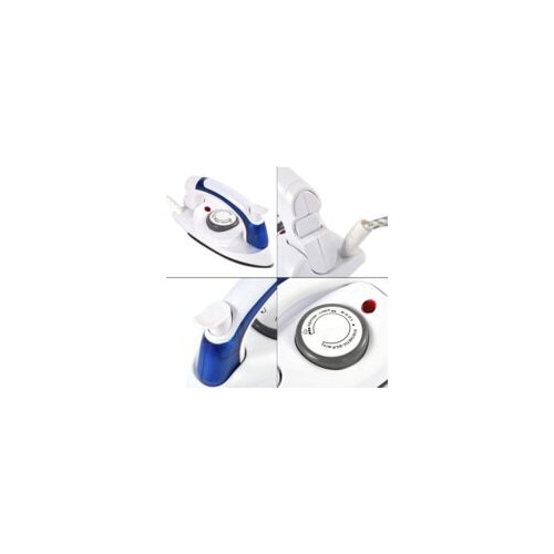 Fier de calcat portabil, mini fier cu abur, 700W, control temperatura ajustabil, dimensiuni 18x10x4.5cm, set compact