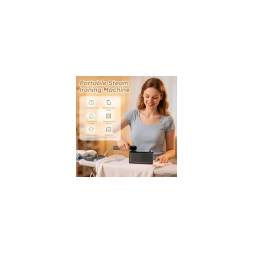 Fier de calcat portabil 1200W, 2 in 1: aparat de calcat cu abur si fier profesional, utilizare rapida in 5 secunde, compact, ideal pentru calatorii