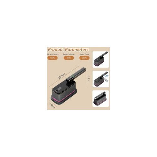 Fier de calcat portabil 1200W, 2 in 1: aparat de calcat cu abur si fier profesional, utilizare rapida in 5 secunde, compact, ideal pentru calatorii