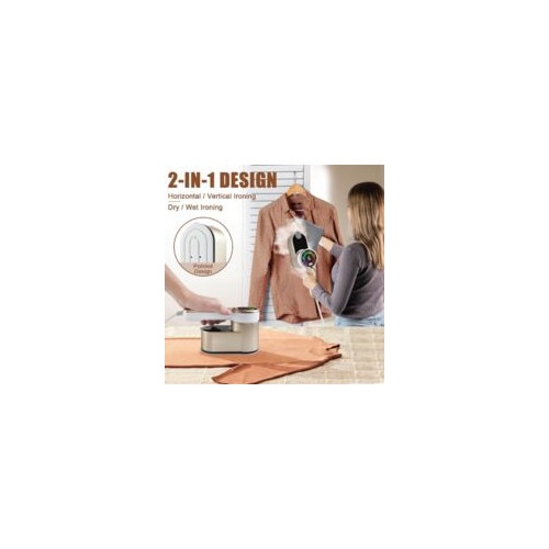 Fier de calcat vertical 2-in-1, 1200W, set cu masa de calcat portabila, design usor, pentru toate tipurile de tesaturi