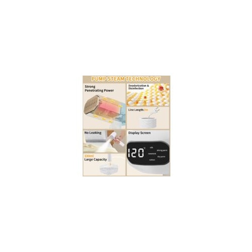 Fier de calcat vertical cu abur 1800W, capacitate rezervor 330ml, compact, portabil, 880g