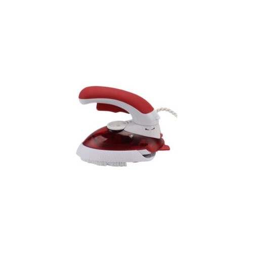 Fier de calcat cu abur, 3 setari de temperatura, 220-240 V, rosu, set complet