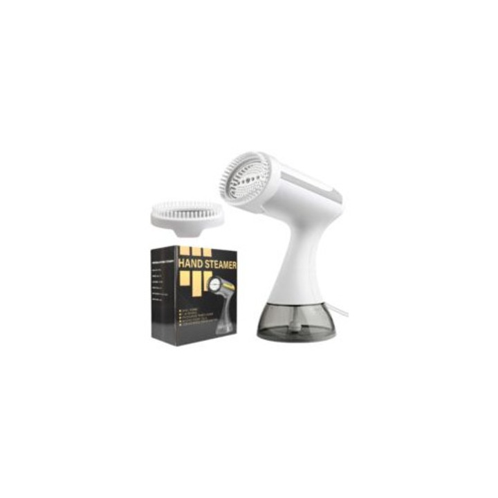 Fier de calcat cu abur portabil 1500W, 300ml, alb, pentru imbracaminte si draperii