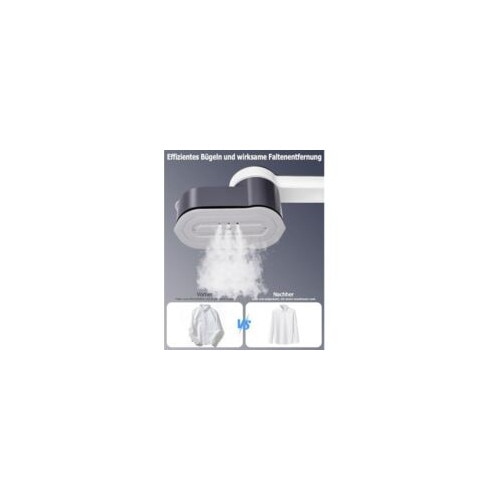Fier de calcat vertical 1200W, aparat de calcat portabil 2-in-1, rezervor 120ml, design compact, gri