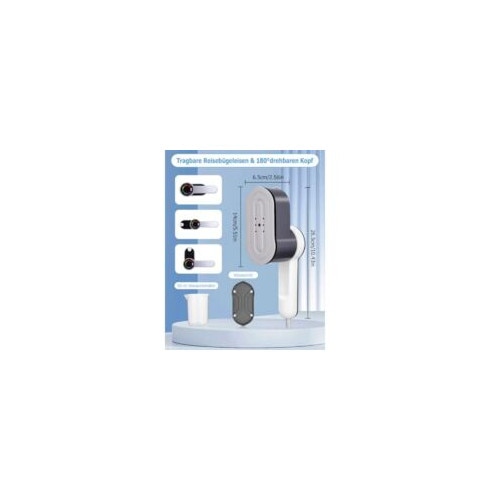 Fier de calcat vertical 1200W, aparat de calcat portabil 2-in-1, rezervor 120ml, design compact, gri