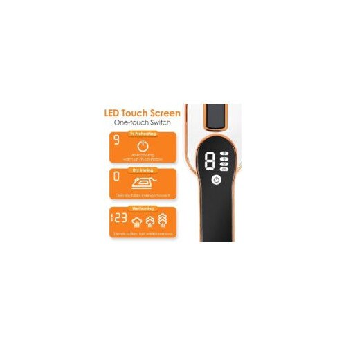 Fier de calcat mini, 1000W, portabil, cu display, 4 niveluri de abur, 14.5cm, 0.5kg
