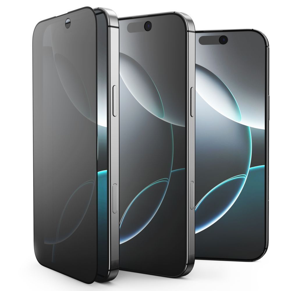 Folie sticlă securizată Tech-Protect Glass SPY Plus, protecție confidențialitate, 9H, set 2 bucăți, negru, 158.22x73.49mm