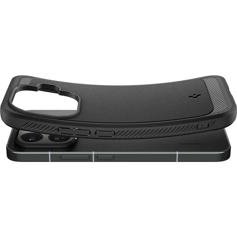 Carcasa Spigen Rugged Armor compatibila cu Xiaomi 15T Pro, Negru