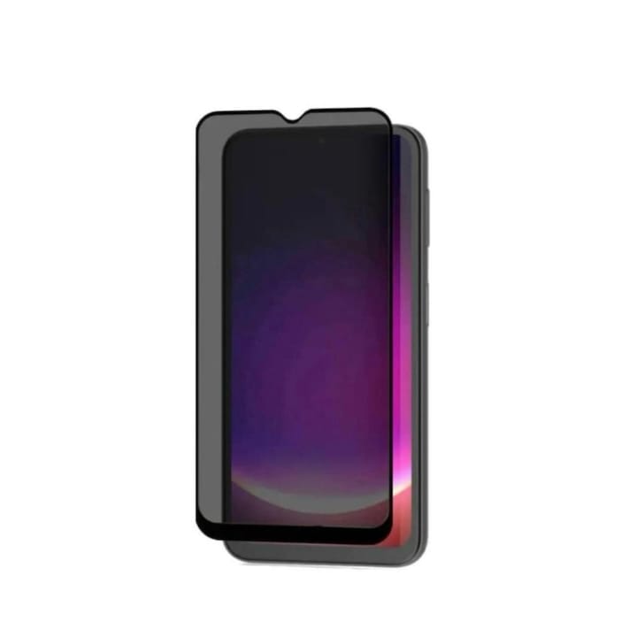 Folie sticla securizata privacy, compatibila cu Xiaomi Redmi 13C, Full Glue, Full Cover