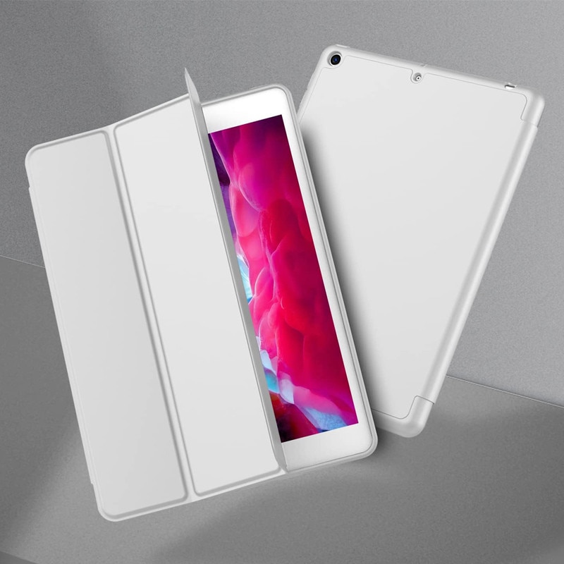 Husa tip Carte cu Suport Pix pentru Apple iPad 5/6, iPad 2017/2018, iPad Air 1/2, 9.7 inch, Protectie completa, Pliabila, Gri