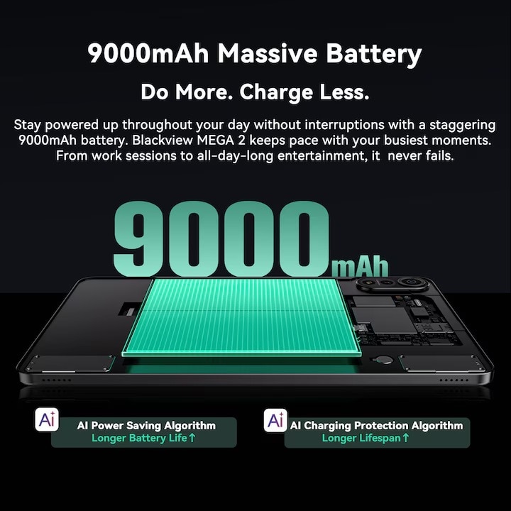Tabletă Blackview MEGA 2, 12 inch, 24GB+256GB, cu SIM, verde