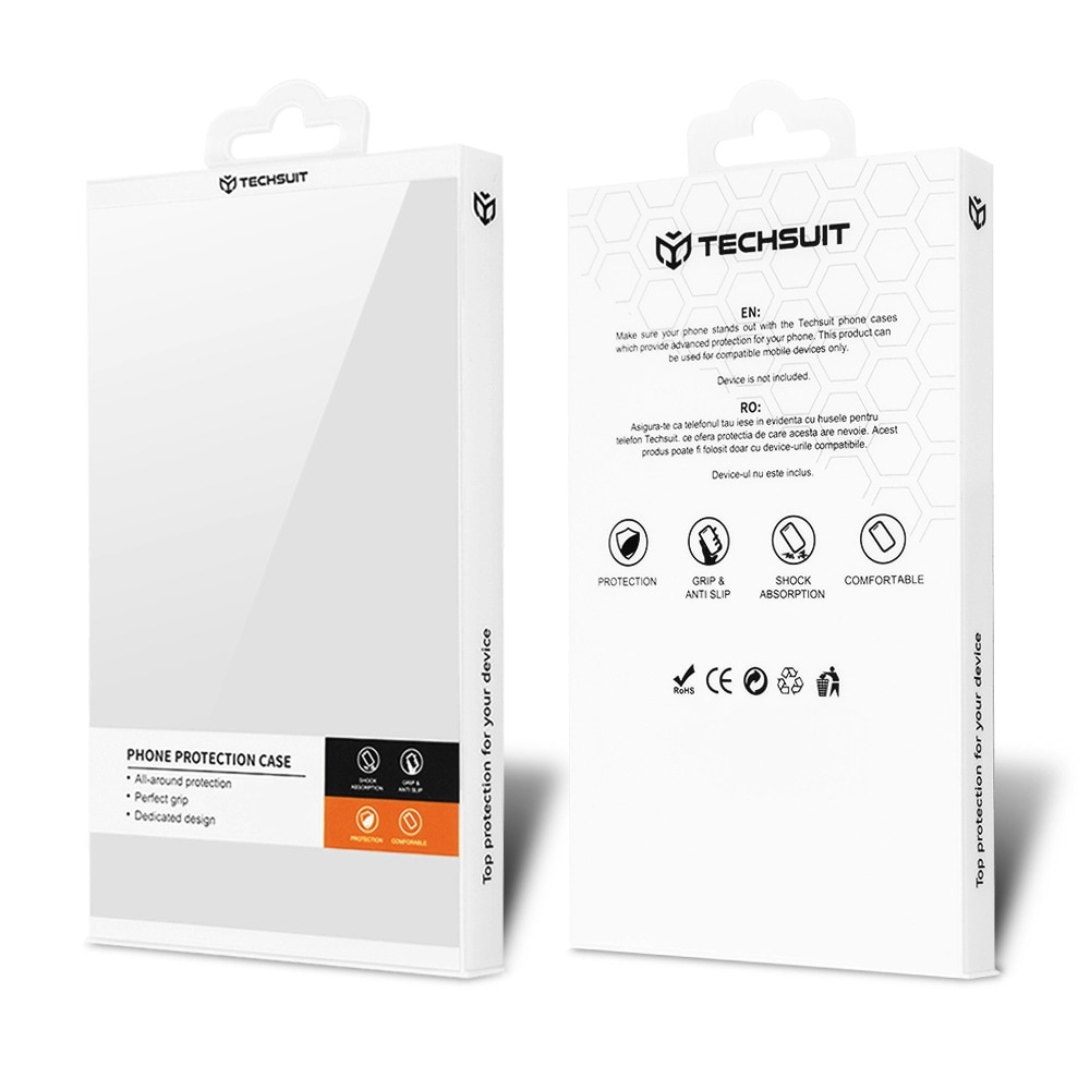 Husa pentru Motorola Edge 50 Pro - Techsuit Carbon Shield PRO - White Transparent