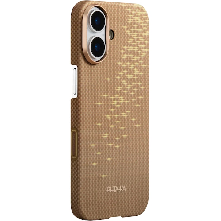 Carcasa PITAKA Ultra-Slim, Aramida, Sclipire aurie, pentru iPhone 17