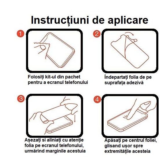 Folie Sticla Premium pentru iPhone 14, 9H, Full Cover, Full Glue, Transparent