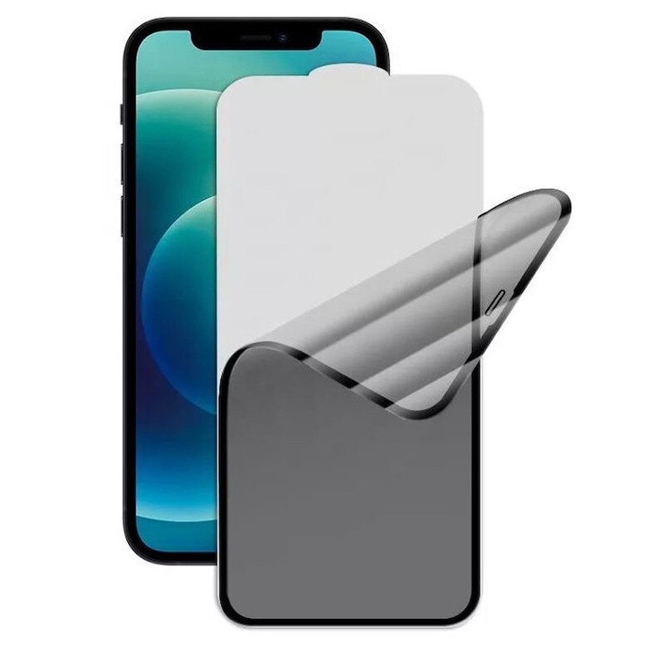 Folie Privacy Mata, Ceramica, Apple iPhone 16e, Protectie Ecran, Pelicula, Negru