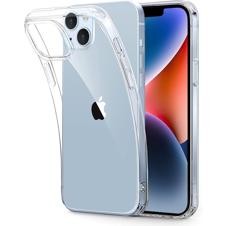 Husa Daden® Transparent Clear pentru iPhone 13, Anti ingalbenire, Antisoc, Transparenta