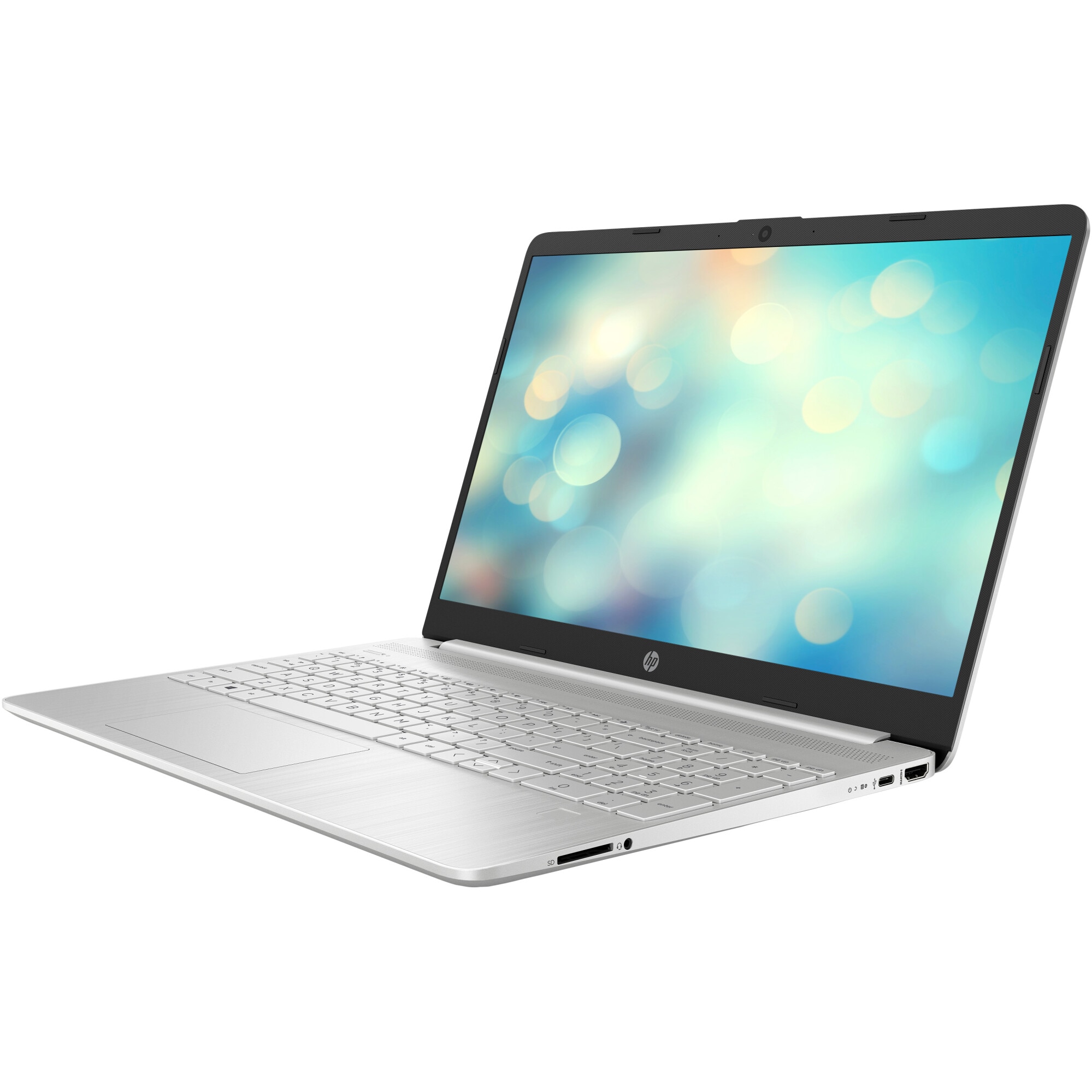 Laptop HP 15s-eq2027nq cu procesor AMD Ryzen 3 5300U, 15.6", Full HD, 8GB, 512GB SSD, AMD Radeon Integrated Graphics, Free DOS, Natural Silver