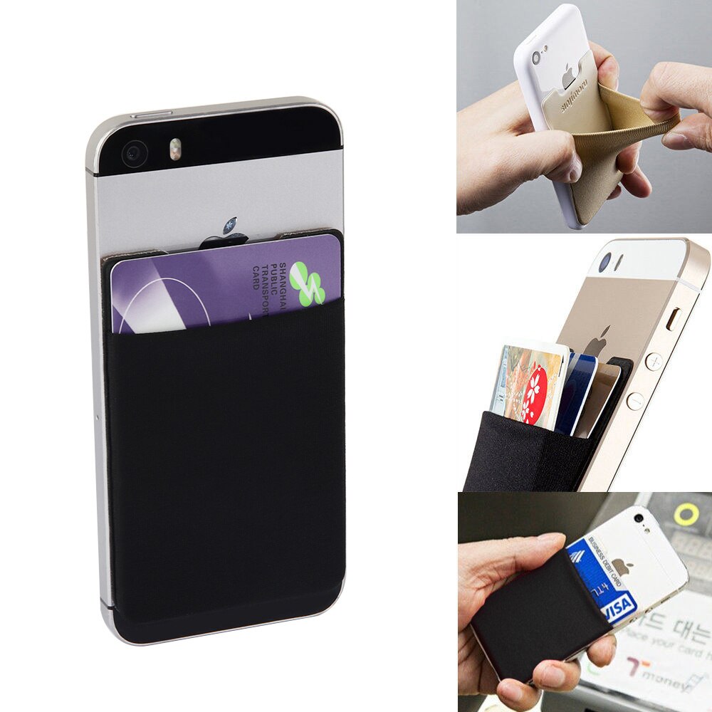 Husa autoadeziva pentru carduri, documente telefon, Interlook, Negru