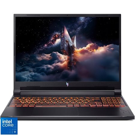 Laptop Acer Gaming 16'' Nitro V 16 ANV16-72, WUXGA IPS 180Hz, Procesor Intel® Core™ 9 270H (24M Cache, up to 5.80 GHz), 16GB DDR5, 1TB SSD, GeForce RTX 5070 8GB, No OS, Obsidian Black