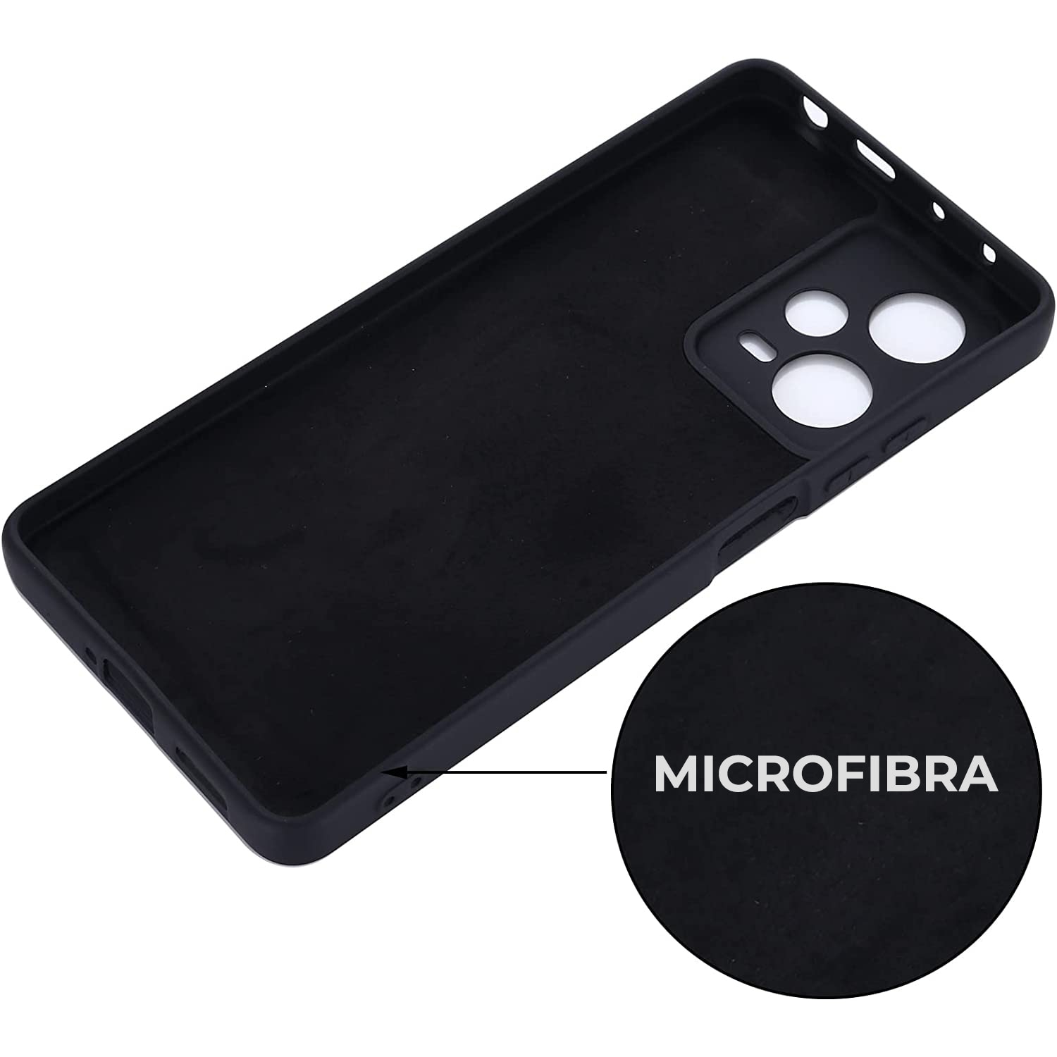 Husa Daden® Soft Silicone compatibila cu XIAOMI Redmi Note 12 Pro 5G, Interior microfibra, Protectie sporita, Camera Protection, Negru