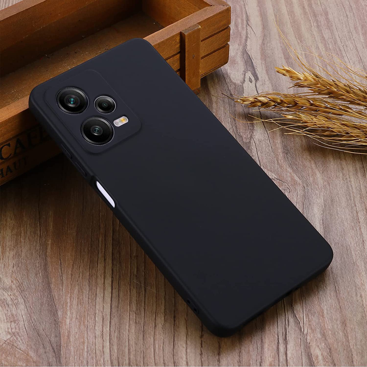 Husa Daden® Soft Silicone compatibila cu XIAOMI Redmi Note 12 Pro 5G, Interior microfibra, Protectie sporita, Camera Protection, Negru