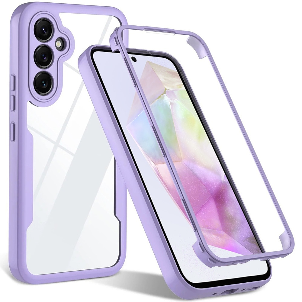 Husa pentru Samsung Galaxy A55 5G DaDen® ColorVerse 360, Antisoc, Protectie completa spate-ecran, Mov