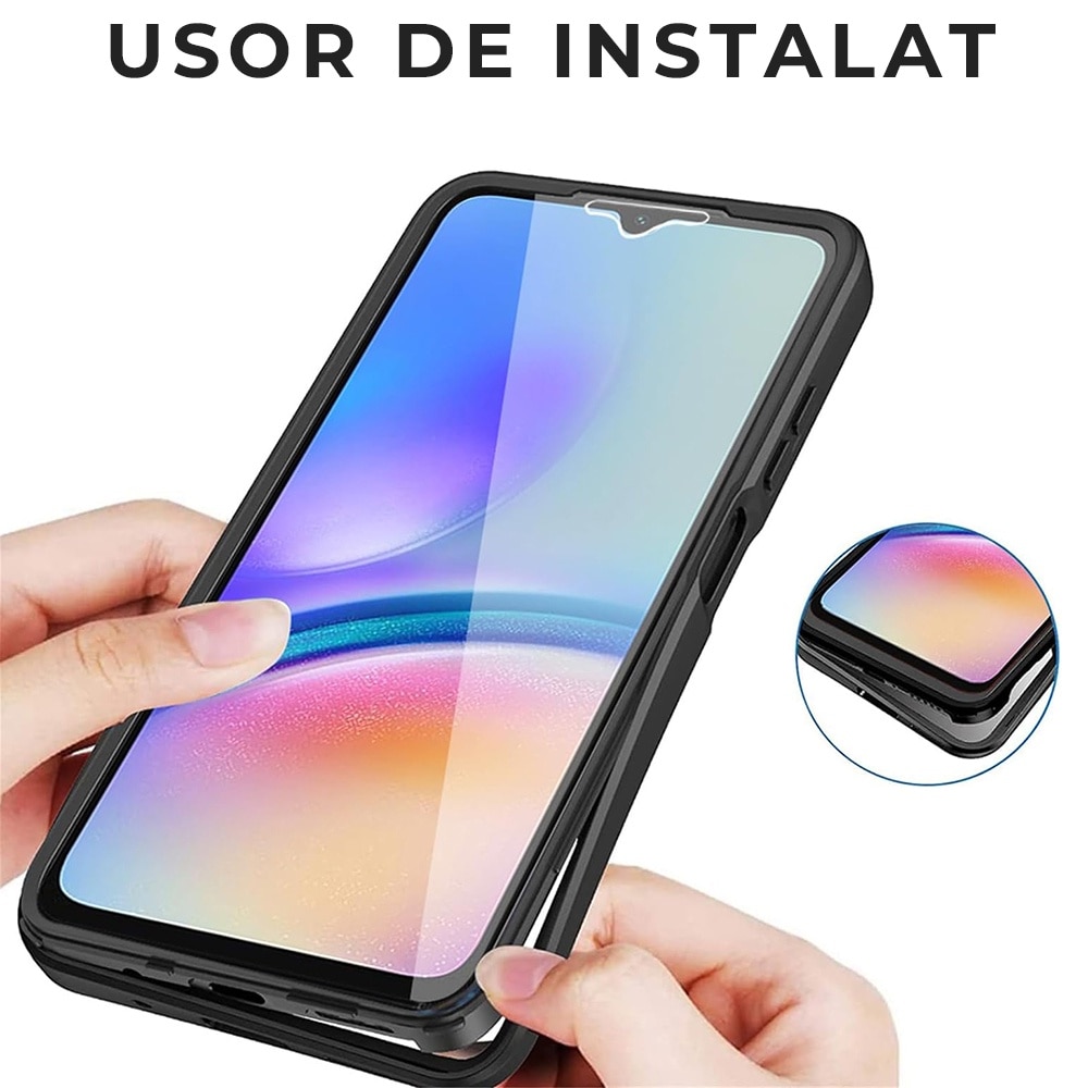 Husa pentru Samsung Galaxy A55 5G DaDen® ColorVerse 360, Antisoc, Protectie completa spate-ecran, Mov
