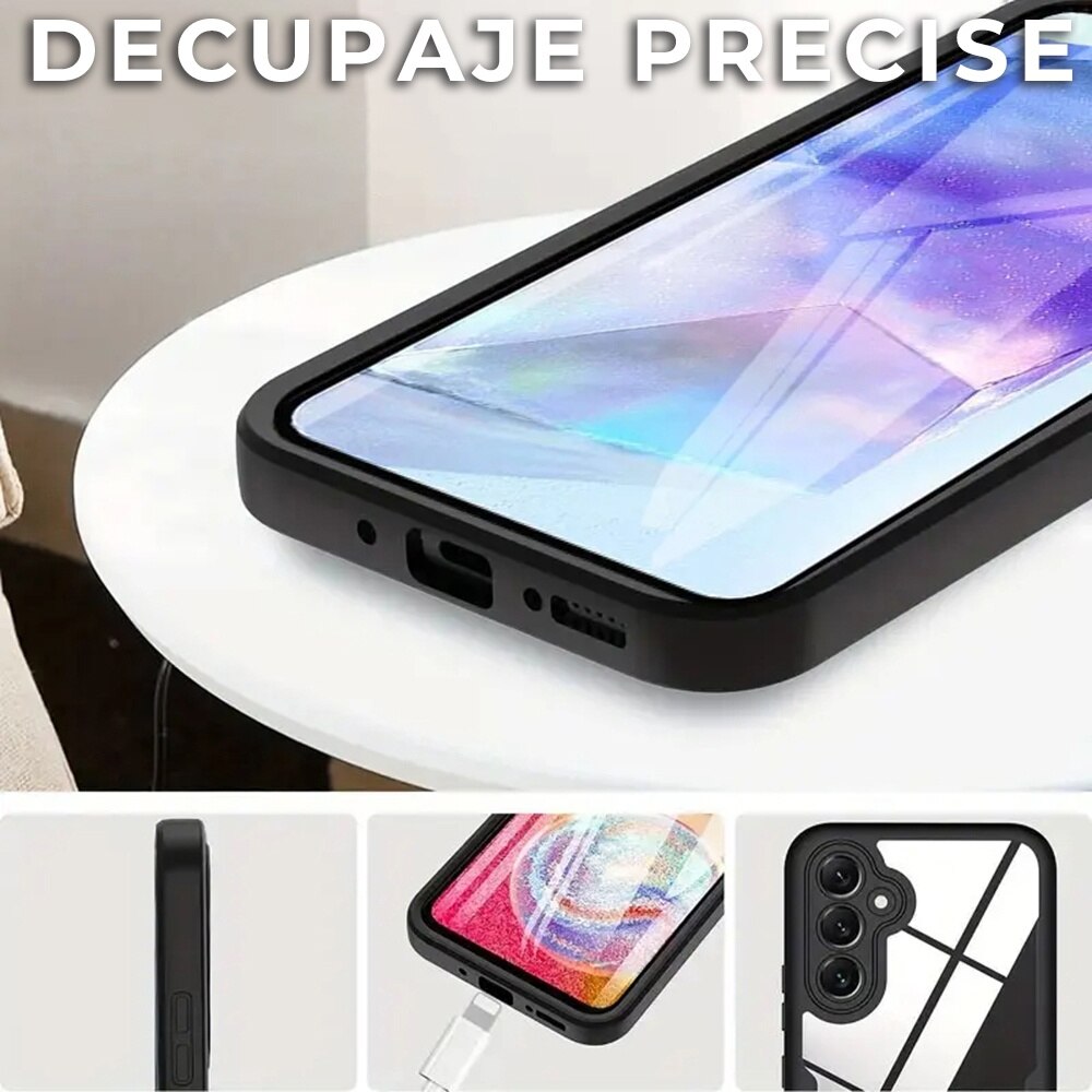 Husa pentru Samsung Galaxy A55 5G DaDen® ColorVerse 360, Antisoc, Protectie completa spate-ecran, Mov