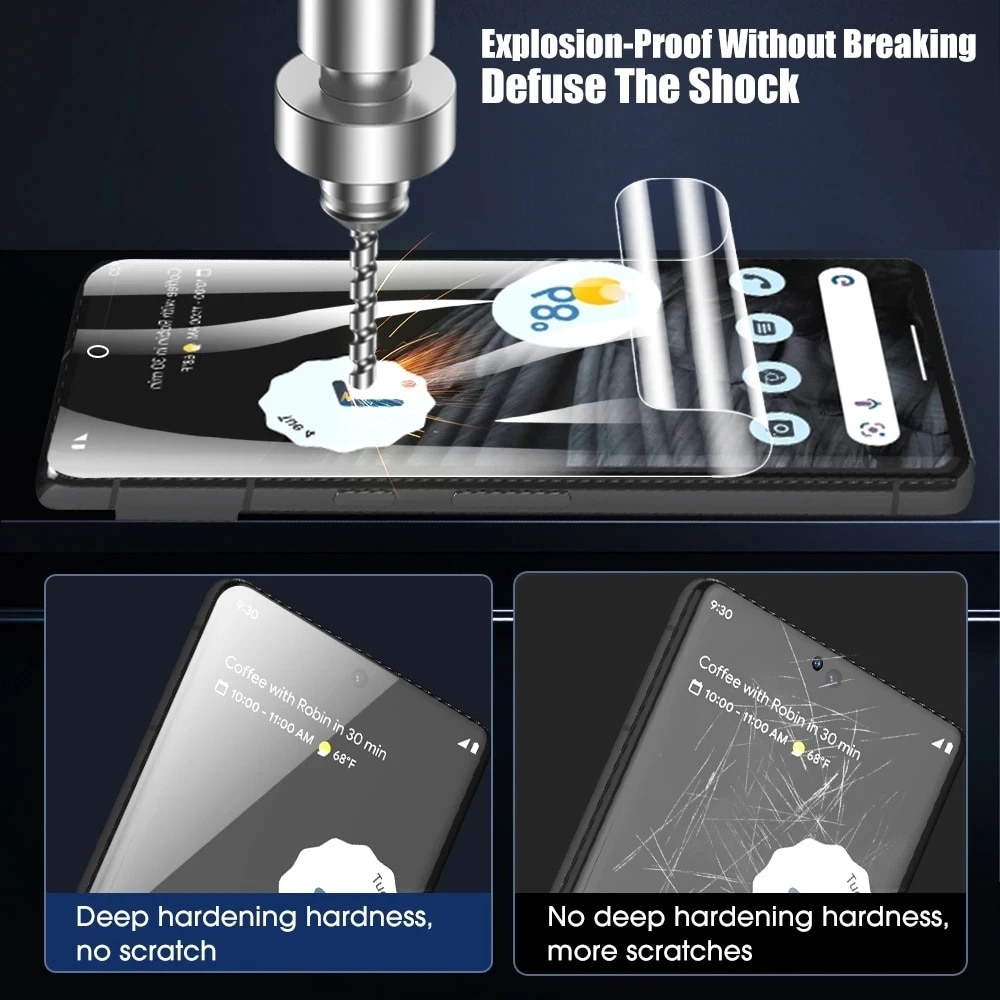 Folie Hydrogel Regenerabil Matte pentru Google Pixel 9, OPTIM SOLUTION, High Sensitivity, Textura Mata, UHD Clarity, NoReflexion, Shock Absorption, Flexible Hydro-Crystal, Elite Class Protection, Transparenta