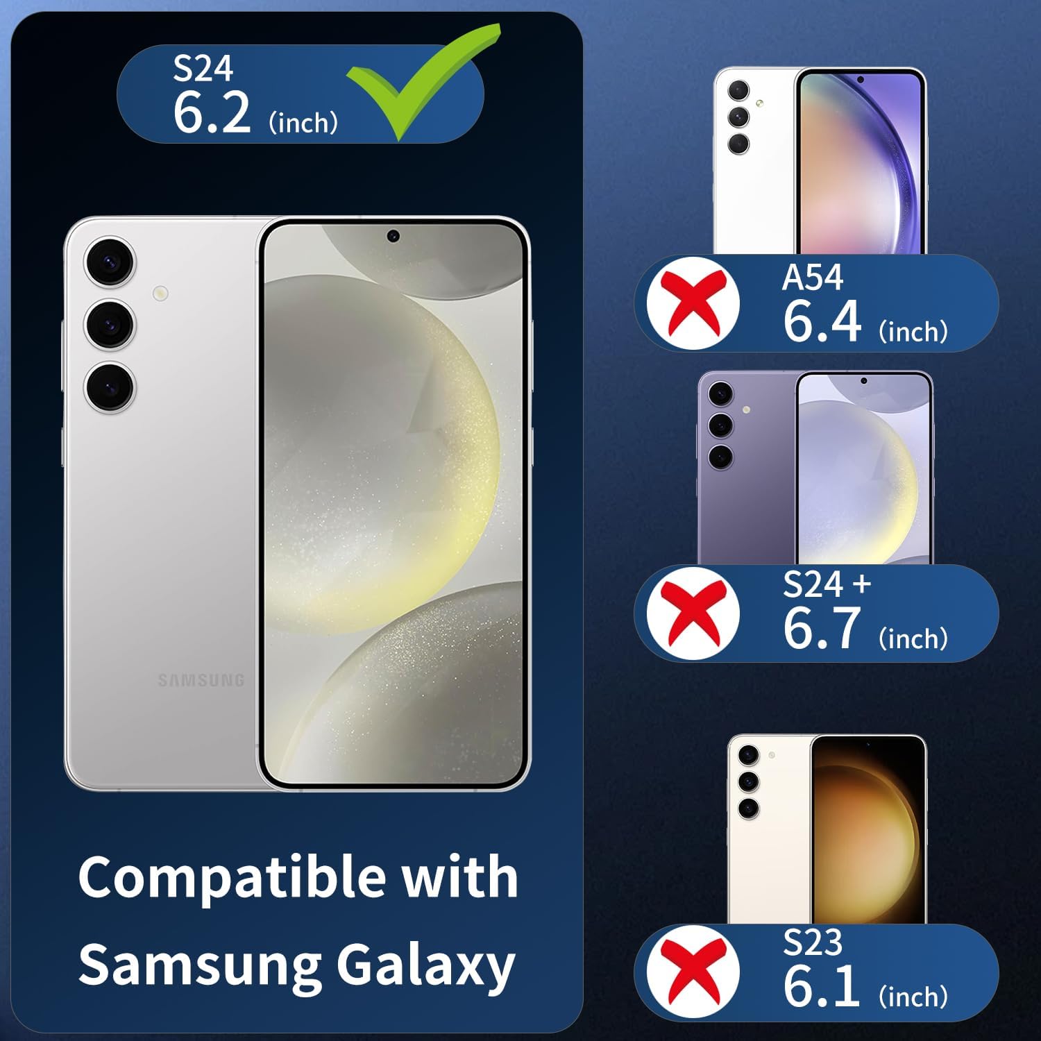 Folie protectie camera din sticla securizata, MDUG, compatibila cu Samsung Galaxy S24, 9H, Negru