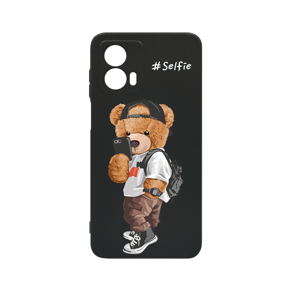 Husa BestCase® Premium Silicon, Compatibila Cu Motorola Moto G04, Selfie Teddy Bear, SLIM 1.2MM, Microfibra in interior, Antisoc, Protectie Camera, Margini ridicate pentru protectia ecranului, PB 925