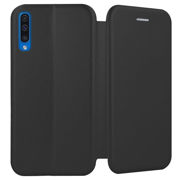 Husa Protectie Flip Cover cu magnet, din piele ecologica, Tip Carte, Stand, suport carduri, Samsung Galaxy A70, Negru