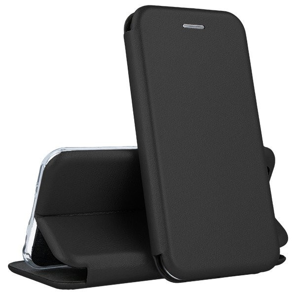 Husa Protectie Flip Cover cu magnet, din piele ecologica, Tip Carte, Stand, suport carduri, Samsung Galaxy A70, Negru