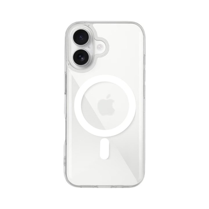 Carcasa Cento Muse pentru telefon, cu inel MagSafe, rezistentă la cădere 1.5m, protector ecran și cameră, transparentă