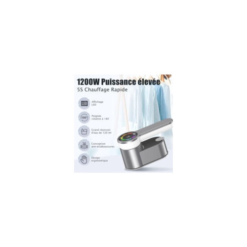 Fier de calcat vertical 1200W, 120ml, 2 in 1, compact, pentru acasa si calatorii