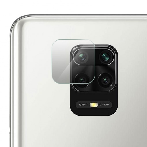 Folie protectie camera, Sticla, Compatibila cu Xiaomi Redmi Note 9s/Note 9 Pro/Max, Transparent