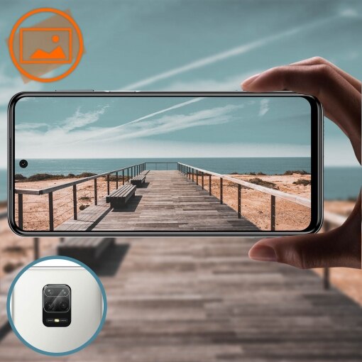 Folie protectie camera, Sticla, Compatibila cu Xiaomi Redmi Note 9s/Note 9 Pro/Max, Transparent