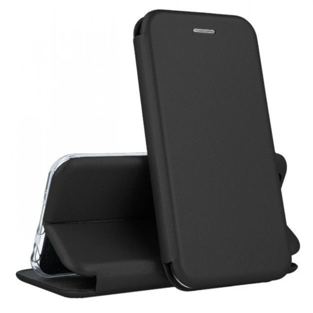Husa tip carte pentru Samsung Galaxy A17 cu inchidere magnetica, Rezistenta la socuri, Functie de suport, Protectie completa (fata+spate) - Negru Negru